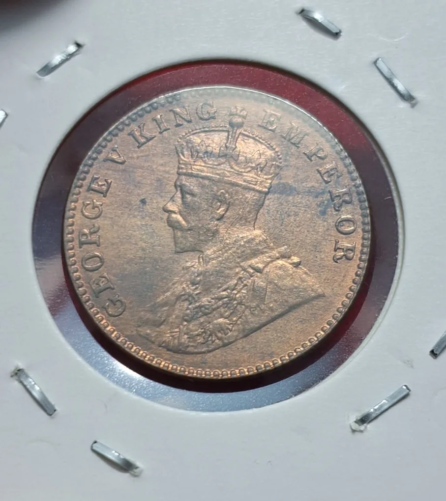 One Quarter Anna 1924 Bombay Mint George V King Emperor Coin