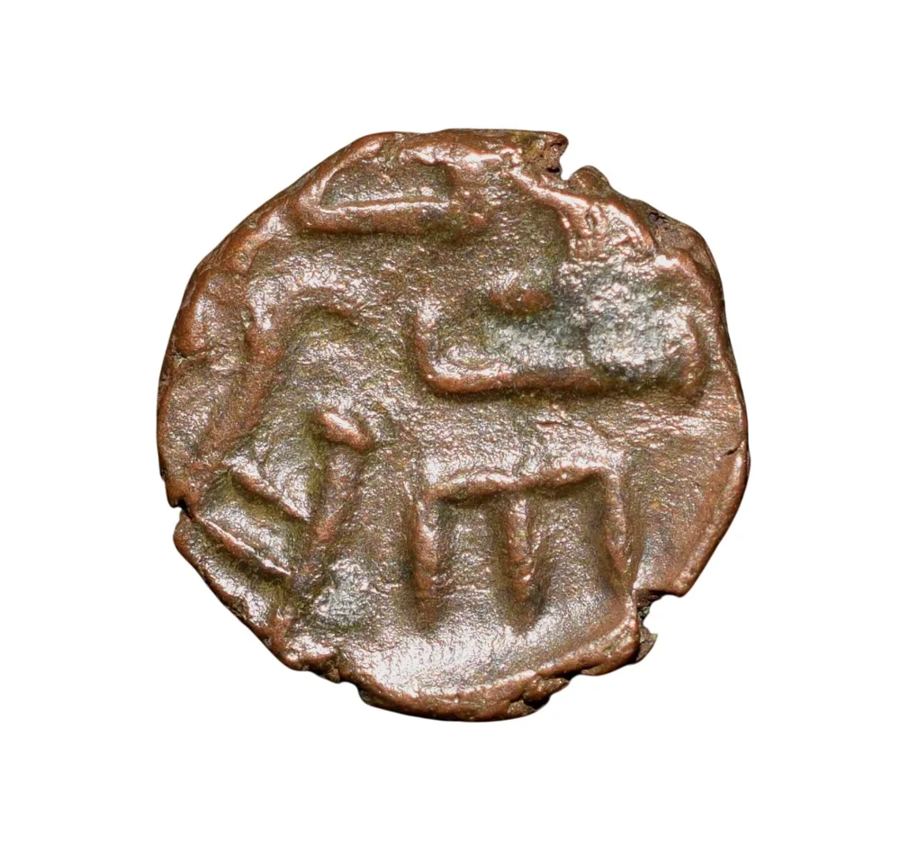 Copper Kakani of Ganapati Naga(c. 3rd Cen. AD) of Nagas Dynasty from Padmavati Bull Type