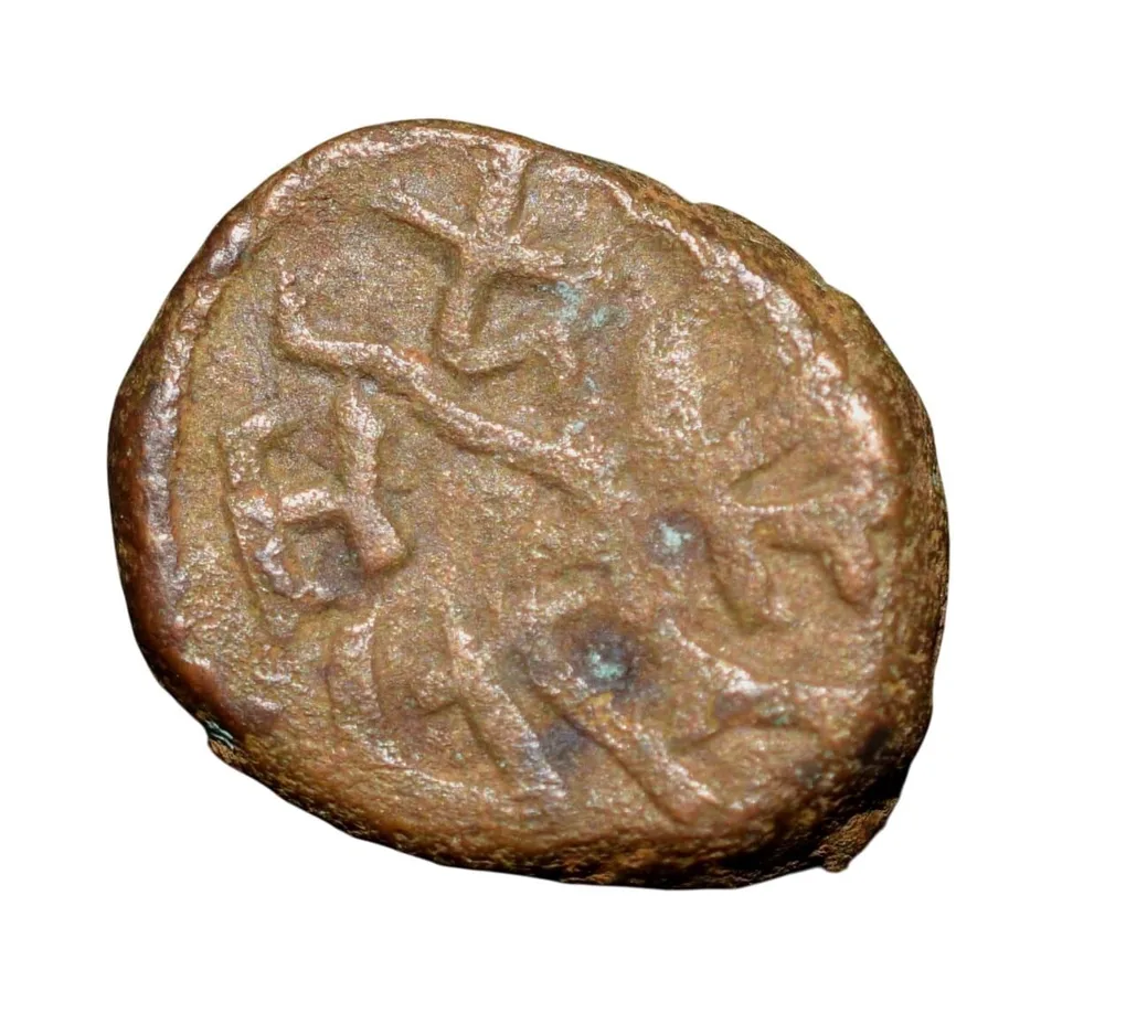 Copper Kakani of Ganapati Naga(c. 3rd Cen. AD) of Nagas Dynasty from Padmavati Bull Type