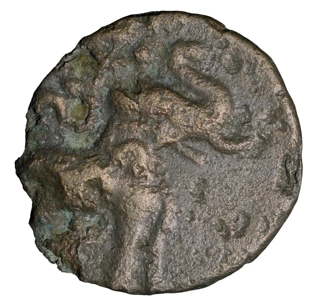 Potin Coin of Satakarni of Satavahana Dynasty (1st Cen. BC) from Banavasi Region