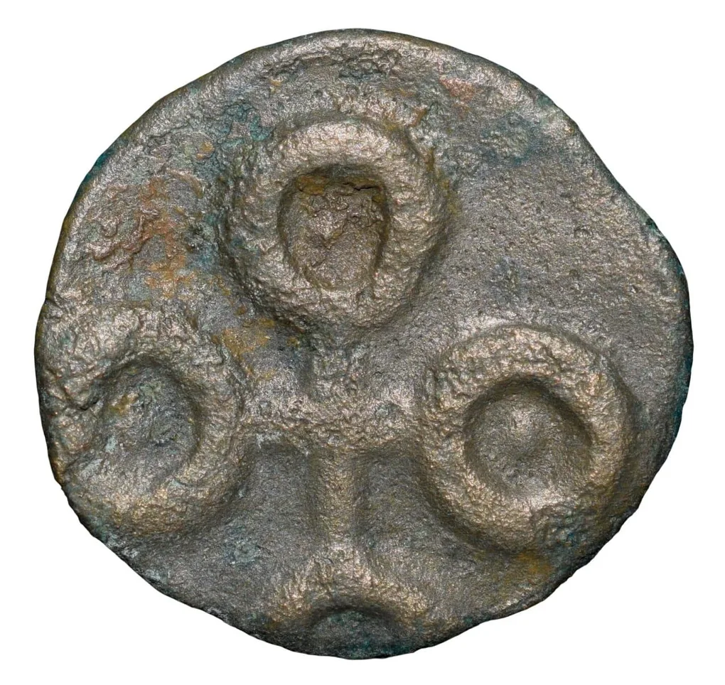 Potin Coin of Yajna Satakarni(1st Cen.BC) of Satavahana Dynasty Elephant Type Banavasi Region