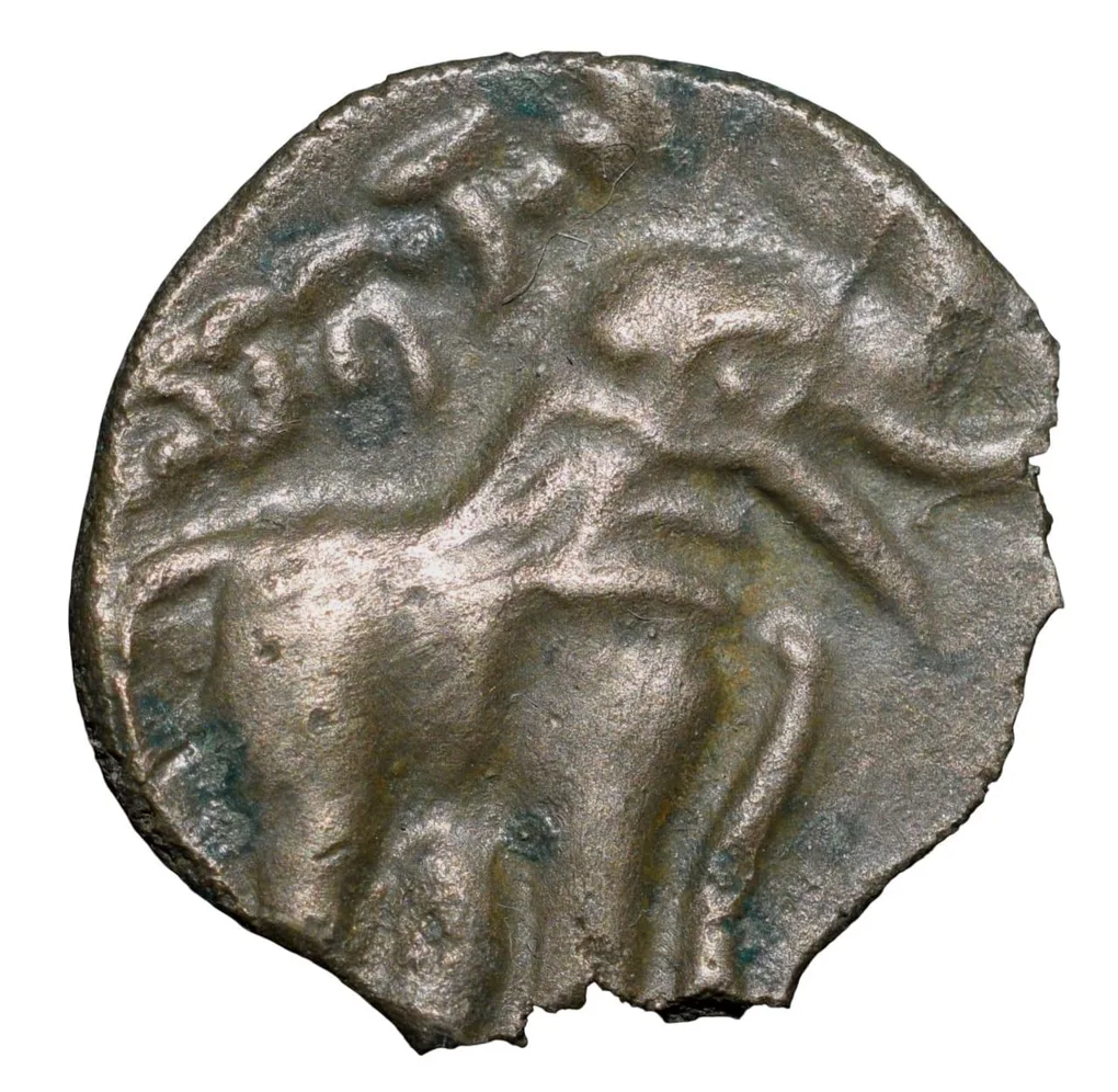 Potin Coin of Satakarni (1st Cen.BC) of Satavahana Dynasty from Banavasi Region Top Class Grade