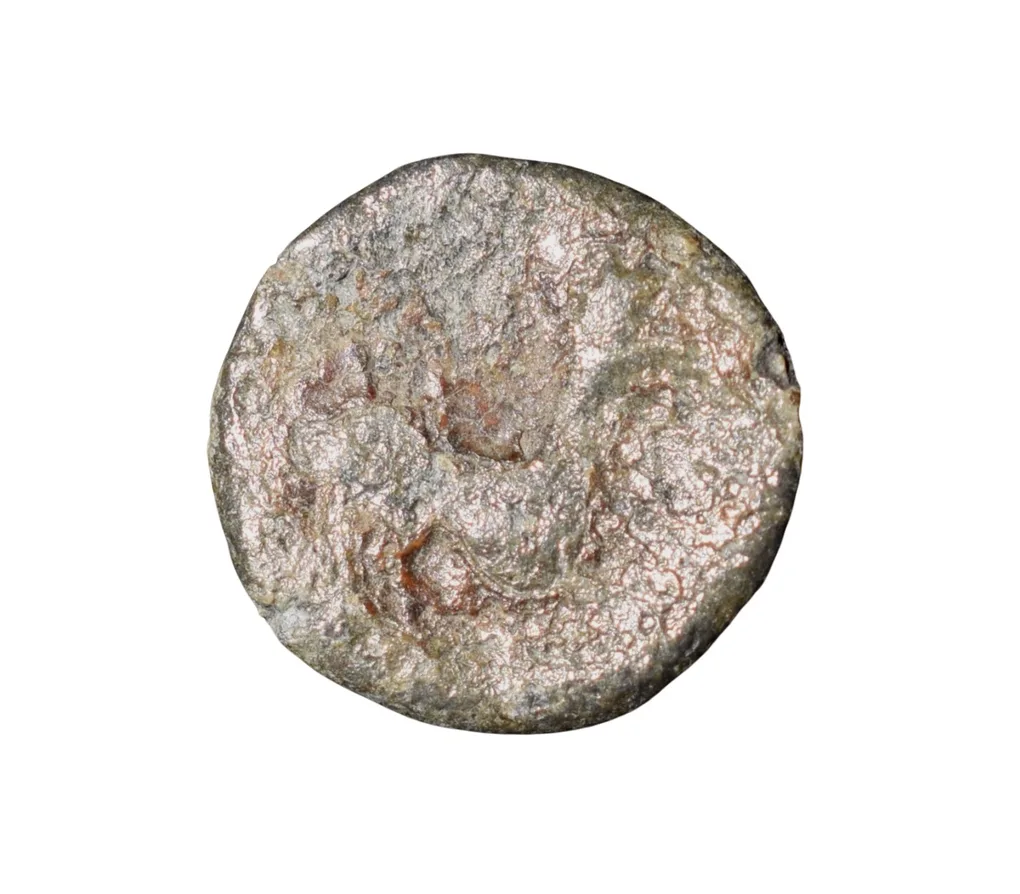 Lead Coin of Satavahan Dynasty (1st Cen. BC) from Nashik Region with Lion facing right