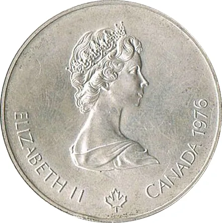 Canada 5 Dollars 1976 - Elizabeth II Fencing Silver Proof Commemorative issue Rare Coin with Capsool #4949