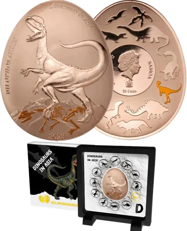 2023 Samoa - Dinosaurs in Asia Series - Dilophosaurus Proof Coin Pack
