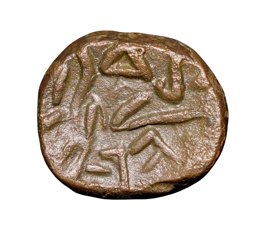 Copper Kakani of Ganapati Naga(c. 3rd Cen. AD) of Nagas Dynasty from Padmavati Bull Type