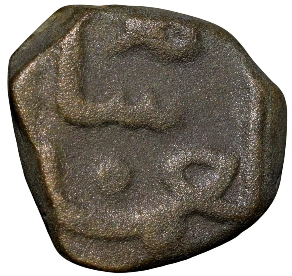 Copper 1/4 Gani? of Ahmad Shah II(AD1435-57) of Bahamani Sultanate Type BH91