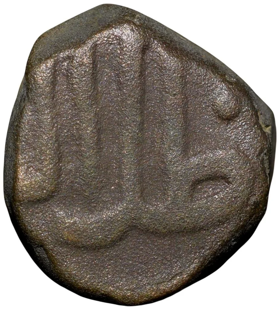 Copper 1/4 Gani? of Ahmad Shah II(AD1435-57) of Bahamani Sultanate Type BH91