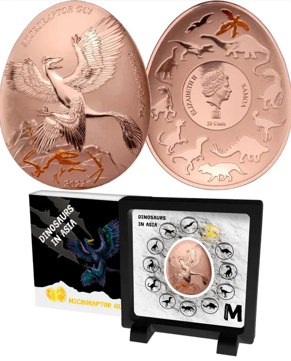 2022 Samoa - Dinosaurs in Asia Series - Microraptor GUI Proof Coin Pack