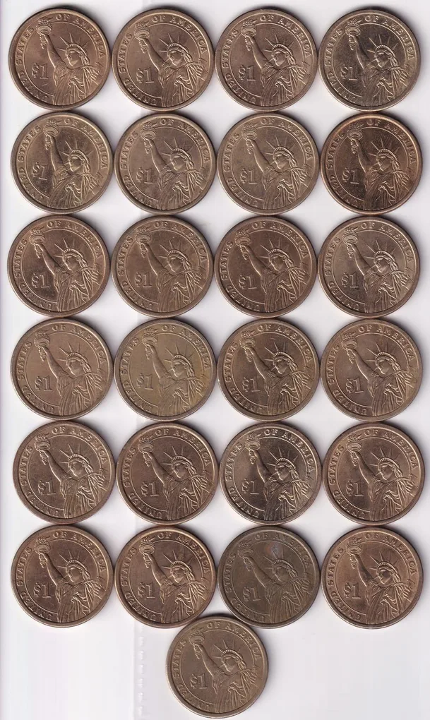 Us Presidential 1 Dollar 25 Different President Coins Collection Set Rare #1