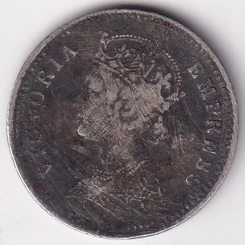 1/4 Rupee Victoria 1883 Silver Rare Coin Collector Choice