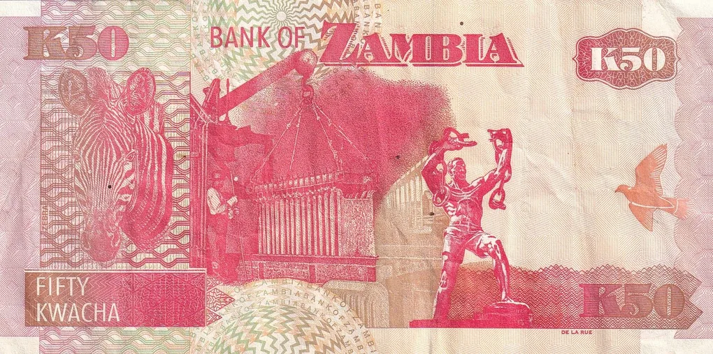 Zambia Fifty Kwacha Old Issue World Note