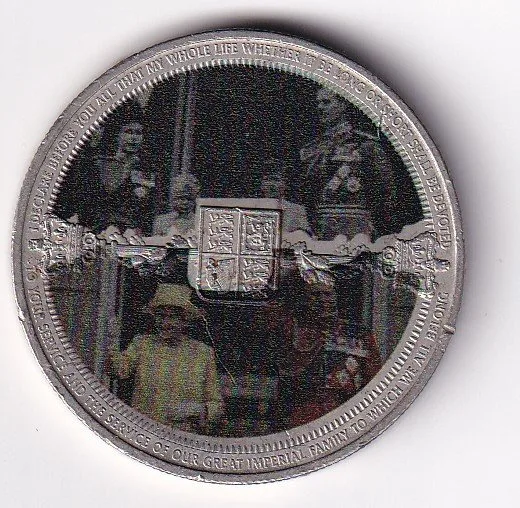 United Kingdom, Gibraltar 1 Crown 2022- ELLIZABETH II Commemorative issue Rare Coloured Coin#V-54