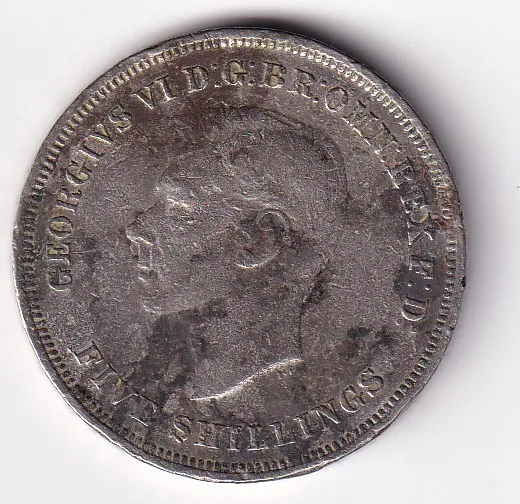 United Kingdom 5 Shillings 1951 George VI Festival of Britain Commemorative Coin # N-422