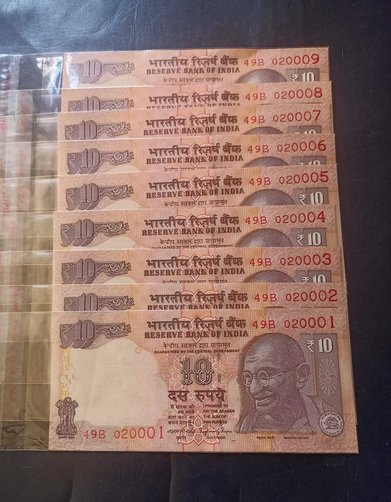 Reserve Bank of India 10 rs series Governor Raghuram ji Rajan Gem unc condition Same set are available