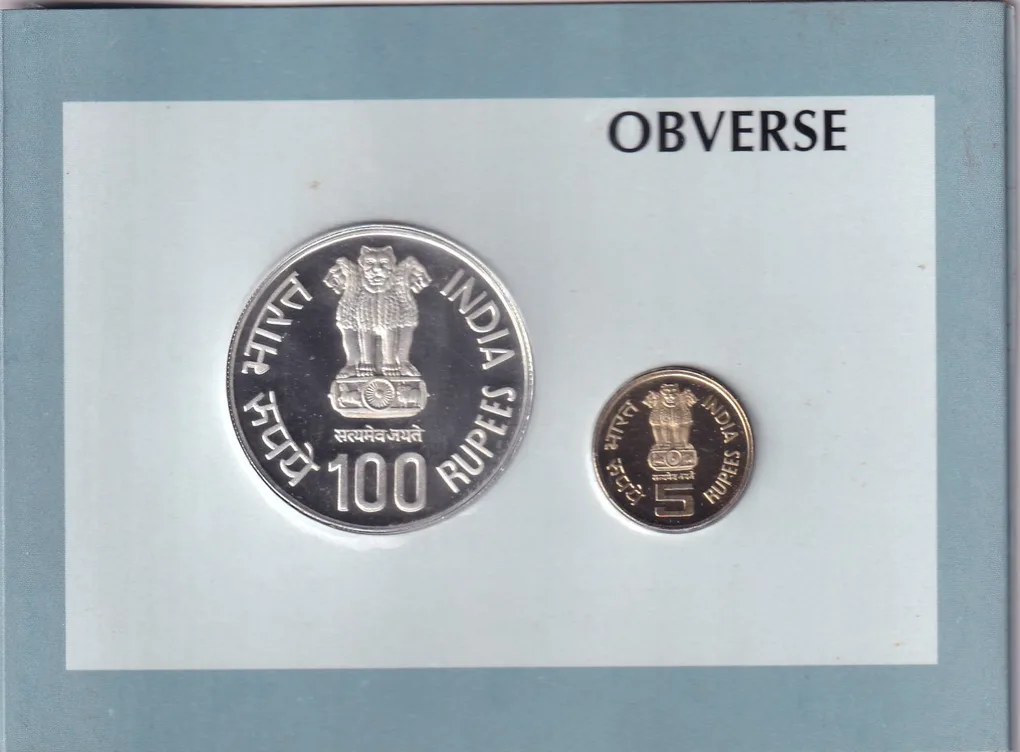 SAINT ALPHONSA BIRTH CENTENARY 1910-2009 MUMBAI MINT 2 COIN ((PROOF SET))