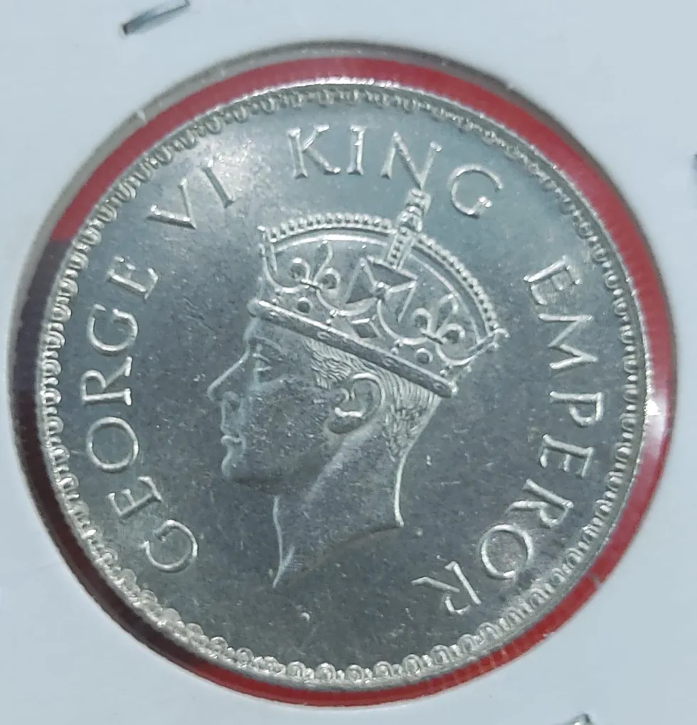 One Rupee Silver Coin George VI 1938 Bombay Mint GEM UNC Condition