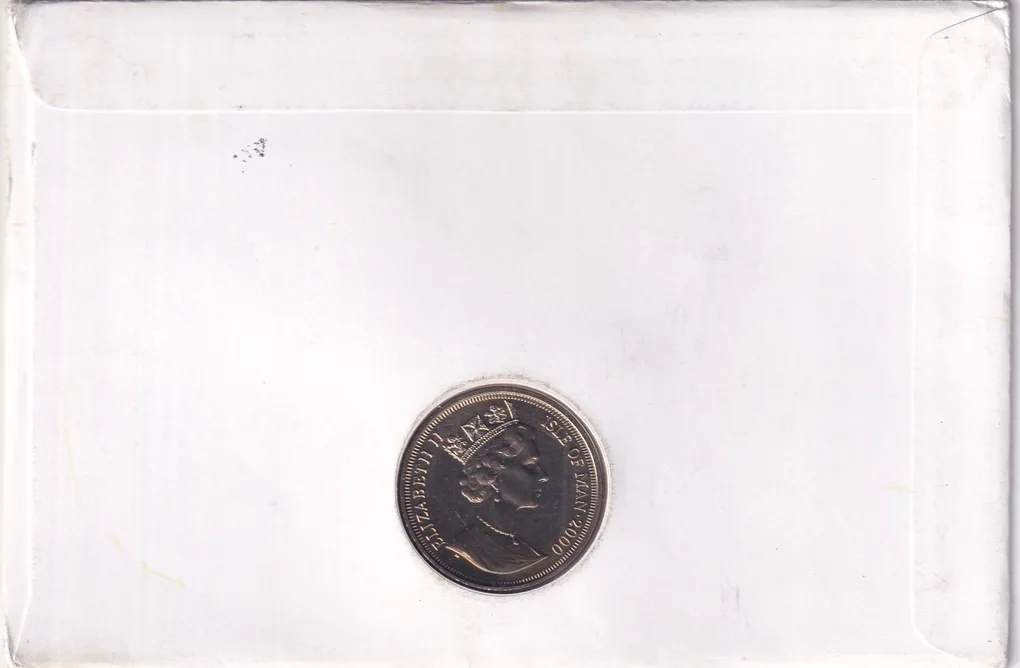 ISLE OF MAN 1 CROWN 2000 - THE LIFE AND TIMES OF THE QUEEN MOTHER COMMEMORATIVE COIN FIRST DAY COVER ROYAL MINT PACK GEM UNC