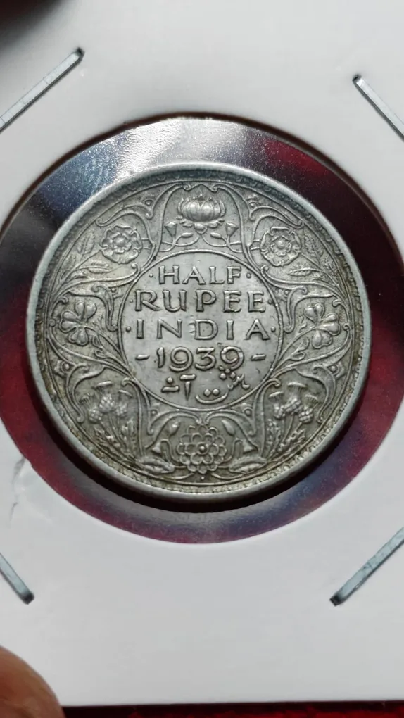 Half Rupee 1939 Coin Bombay Mint George VI King Emperor