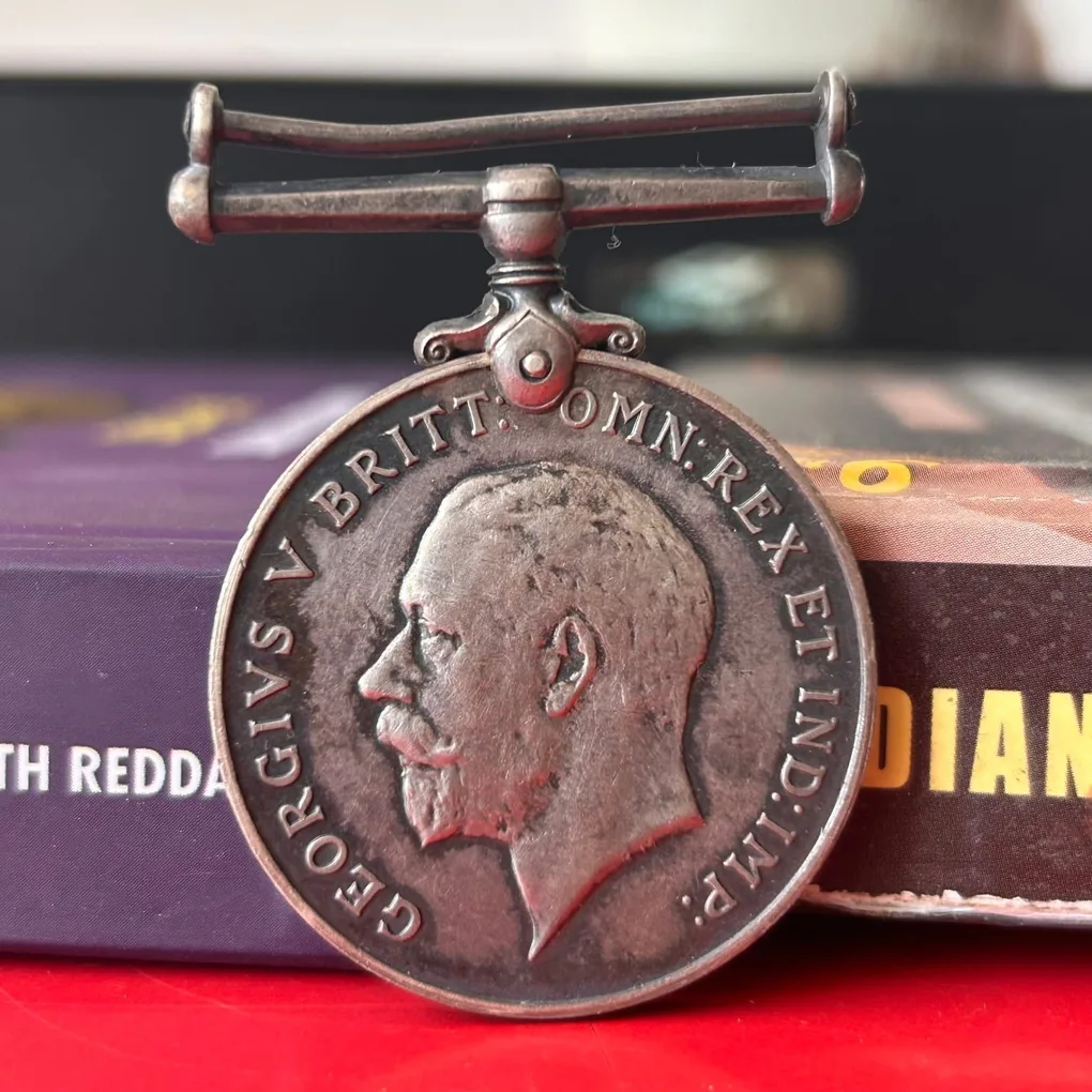 Extremely Rare World War 1st Silver Medal of George V King Emperor British War Named Medal Year 1914-1918