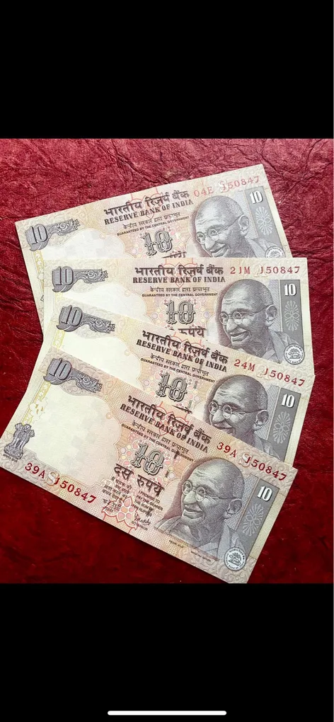 10 Rs Extremely Rare Independence Day Note 150847 15 August 1947 Gem Unc Condition Governor YV Reddy Sku 05