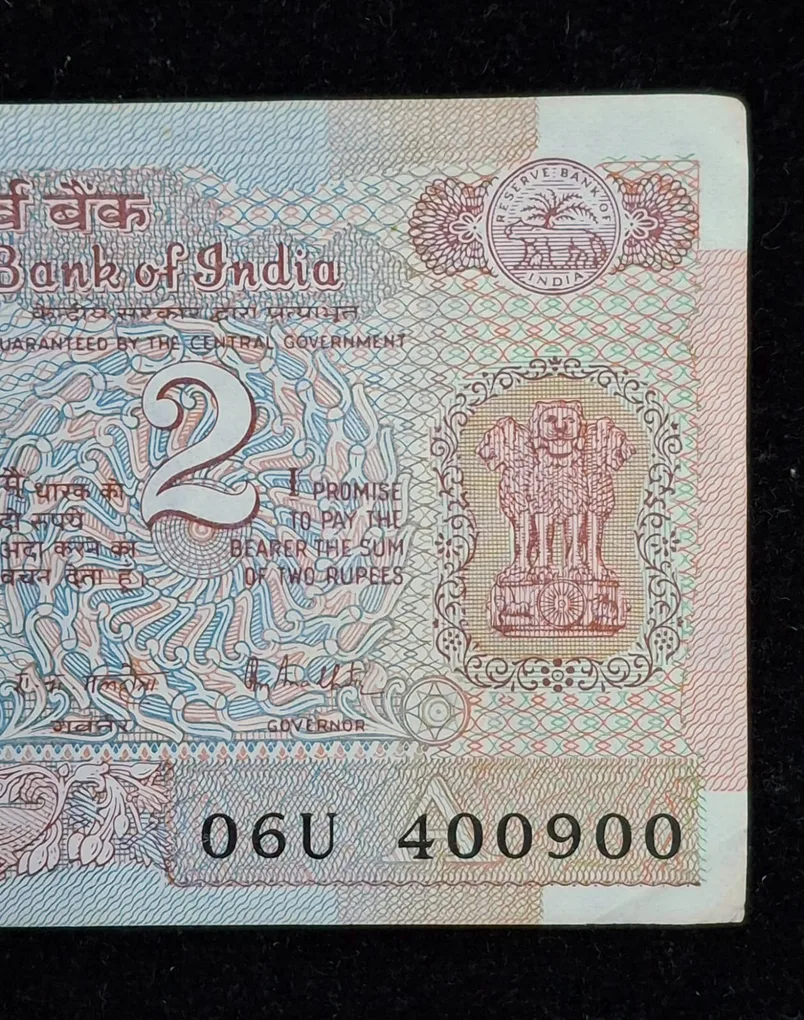 2 Rupees Satellite Governor R.n.malhotra Rare (100 Note) Serial Packet