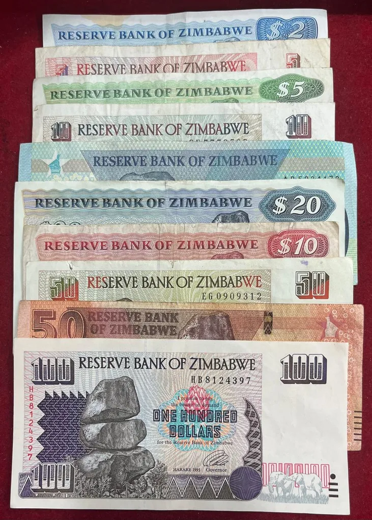 Zimbabwe ( 10 Different ) Big Size Denomination Rare ( 10 PCE Set) Lowest Price # SKU-101