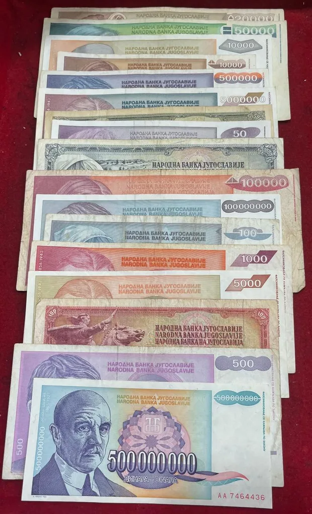 Yugoslavia (17 Differnt) Big Size Denomination Rare ( 17 PCS Set) Lowest Price # SKU-107