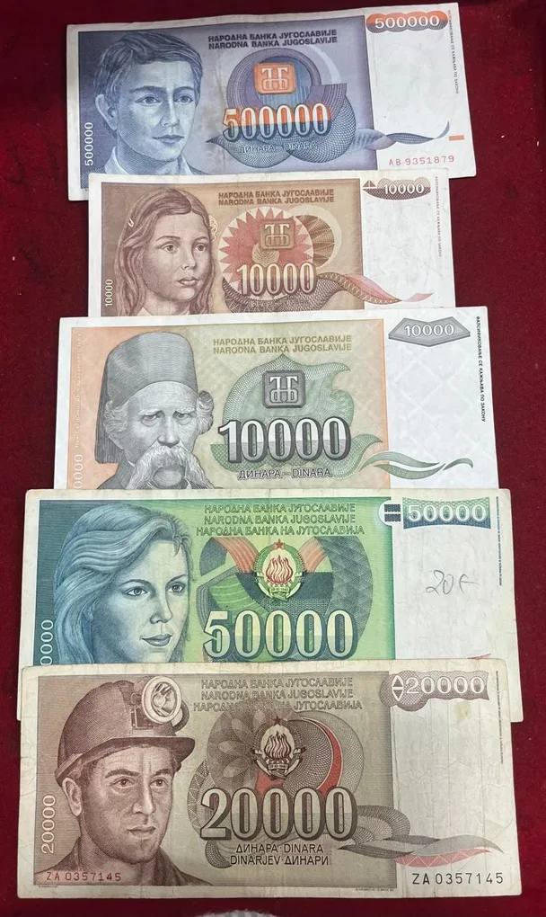 Yugoslavia (17 Differnt) Big Size Denomination Rare ( 17 PCS Set) Lowest Price # SKU-107