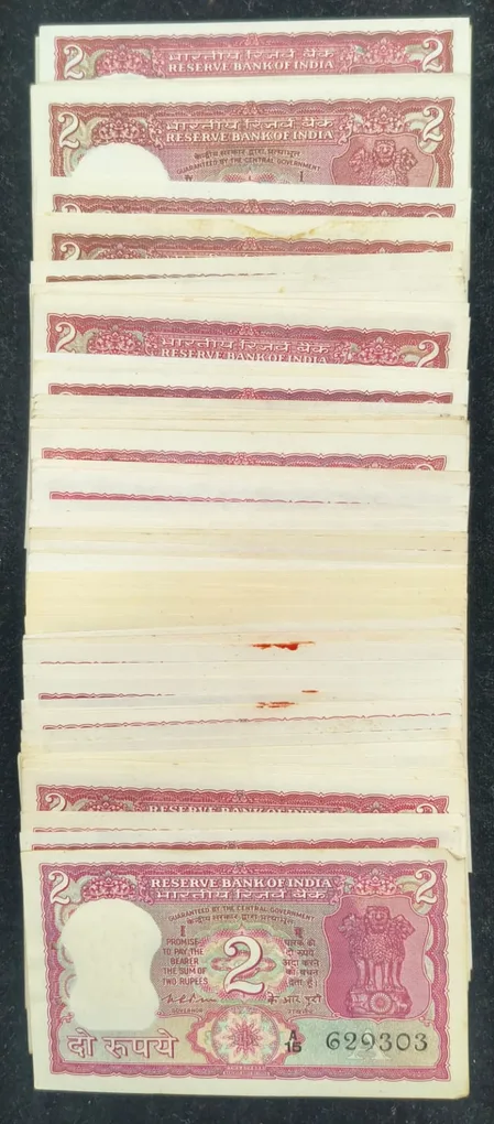 Two Rupee Tiger MIX Governer UNC (100 PCE LOTT)# SKU-45
