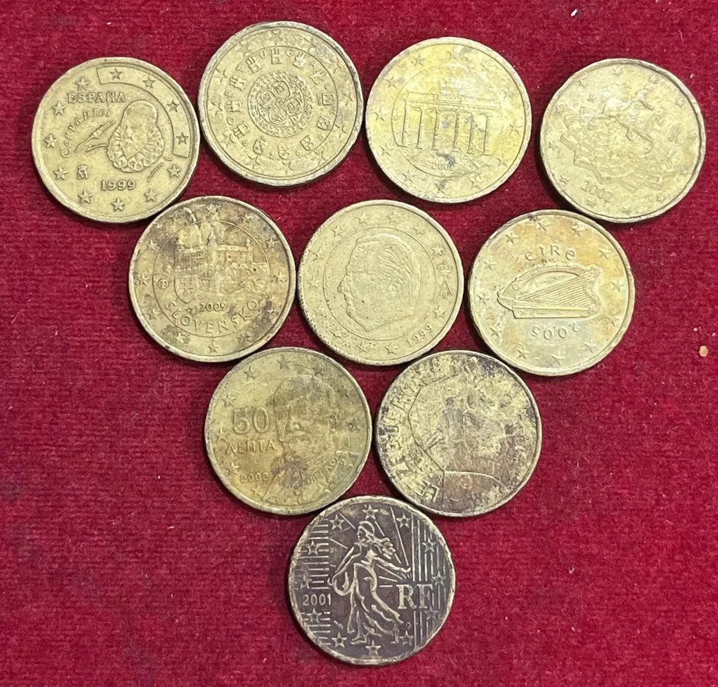 50 Euro Cent (10 PCS different set) Commemorative Issue Rare Coin # S-1