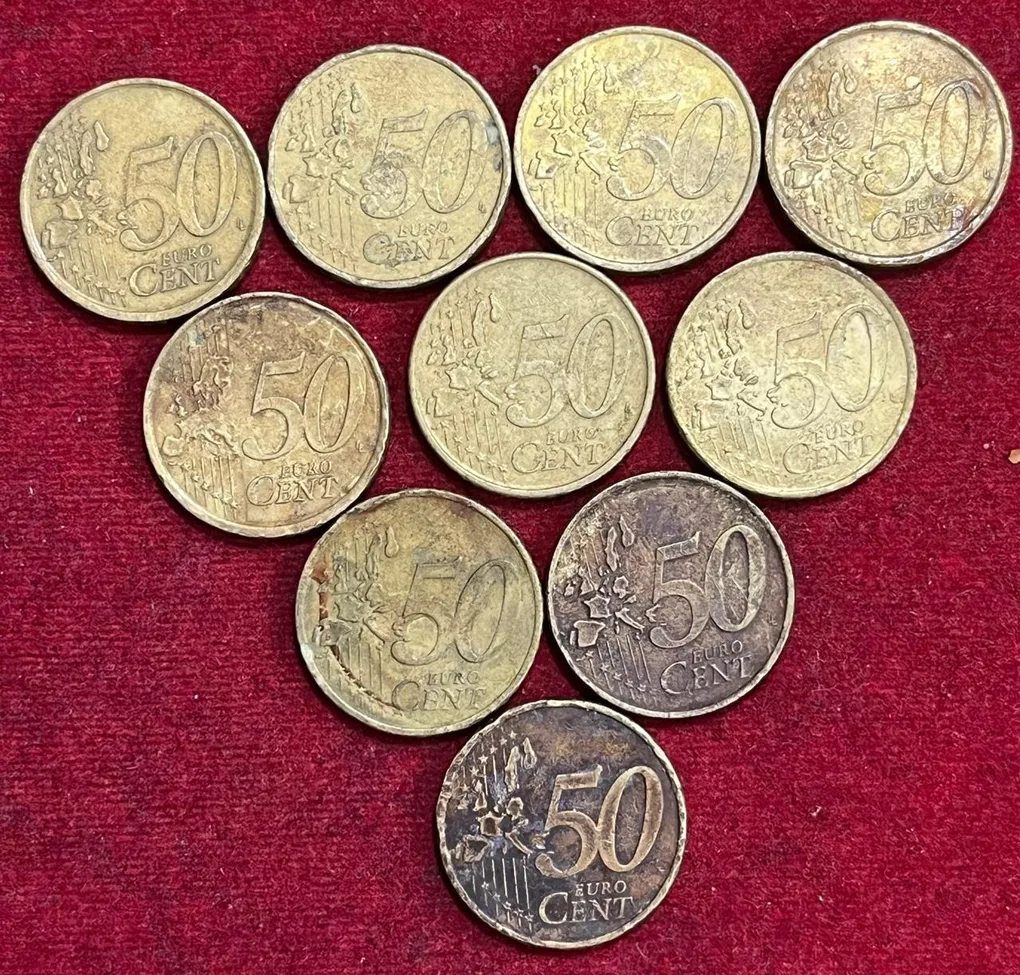 50 Euro Cent (10 PCS different set) Commemorative Issue Rare Coin # S-1