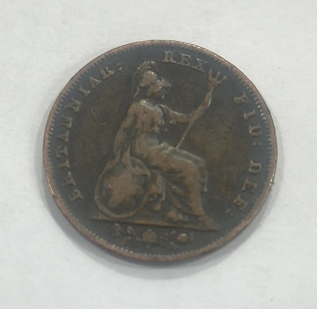 United Kingdom 1 Farthing 1835 William IV (Weight 4.72 gg ) Coin # N-414