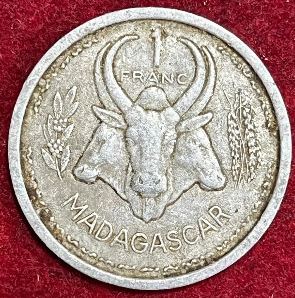 Madagascar 1 Franc Rare Coin #S-39