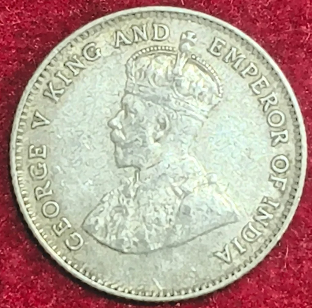 Straits Settlemcnt 10 Cent George V 1927 Silver Rare Coin #S-49