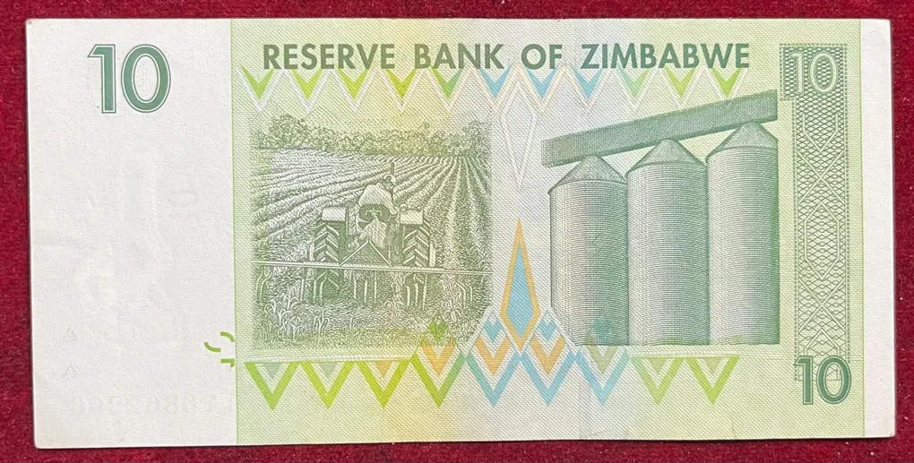 Zimbabwe 10 Dollars UNC Bank Note