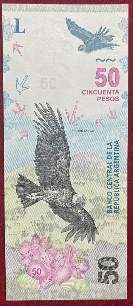 Argentina 50 Pesos UNC Bank Note