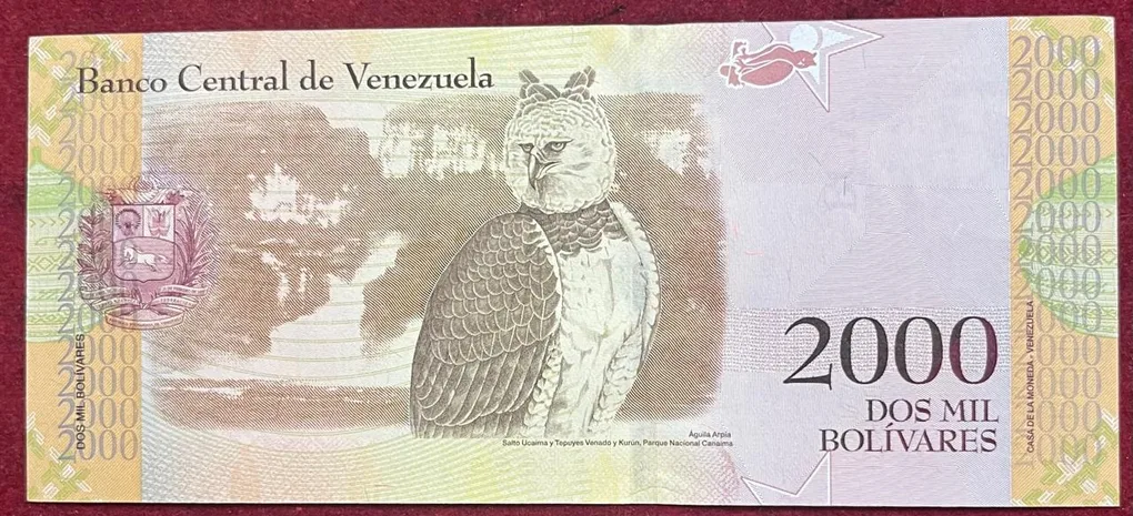 Venezuela 2000 DOS MIL Bolivares UNC Bank Note