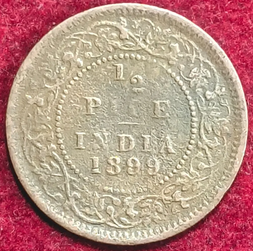 Victoria 1/2 Pice 1899 Rare Coin #S-138
