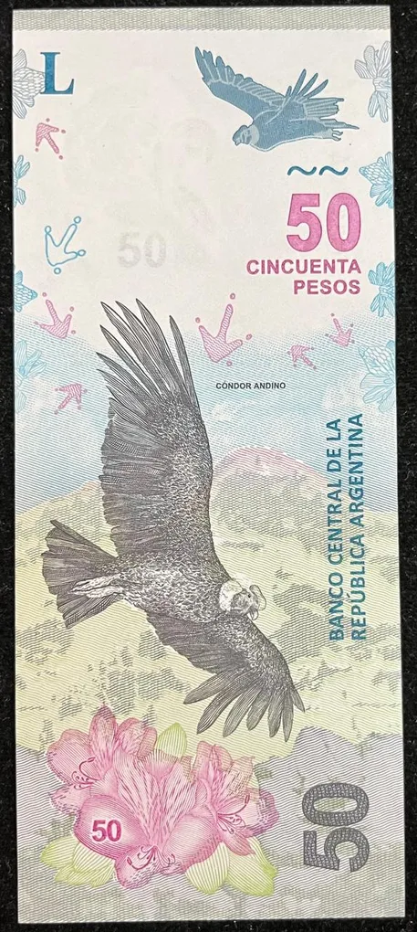 Argentina 50 Cincuenta Pesos UNC Bank Note