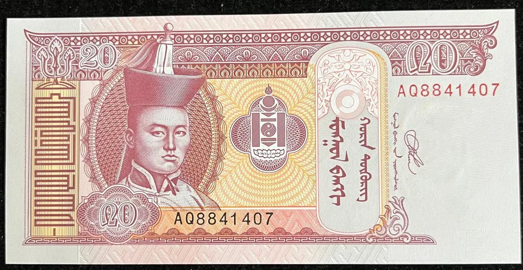 Mongolia 20 Togrog UNC Rare Note