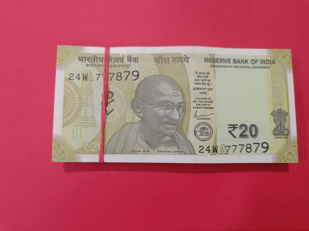 20 Rs 100 Notes Ascending and Descending like 777879,141516,444342 Collecotres Item