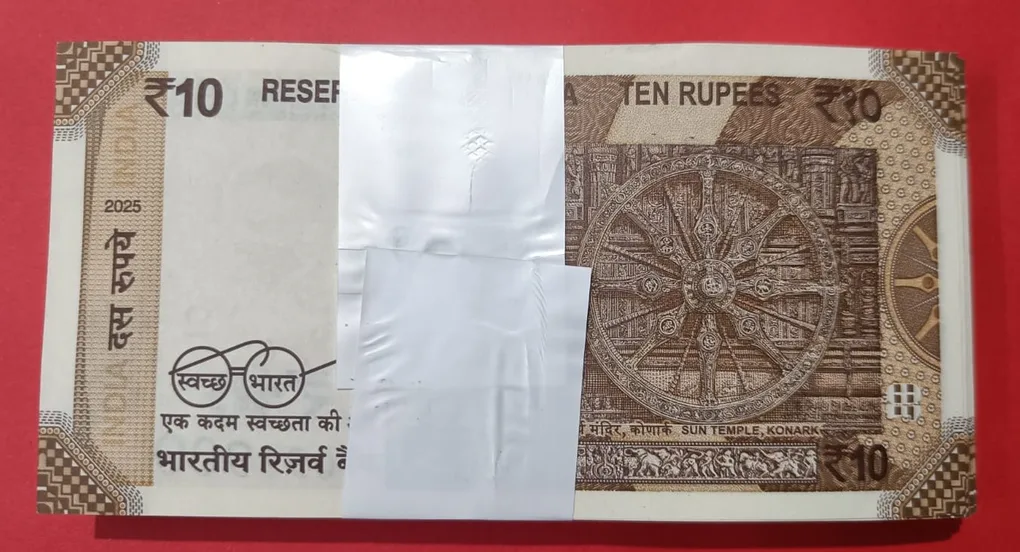 10 Rs India Banknote Serial Bundle Gem Unc Unique And Rare