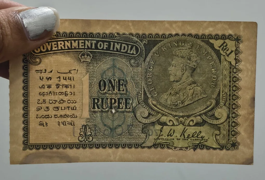 1 Rupees British India 1935 George V Note Normally Repaired As Per Image