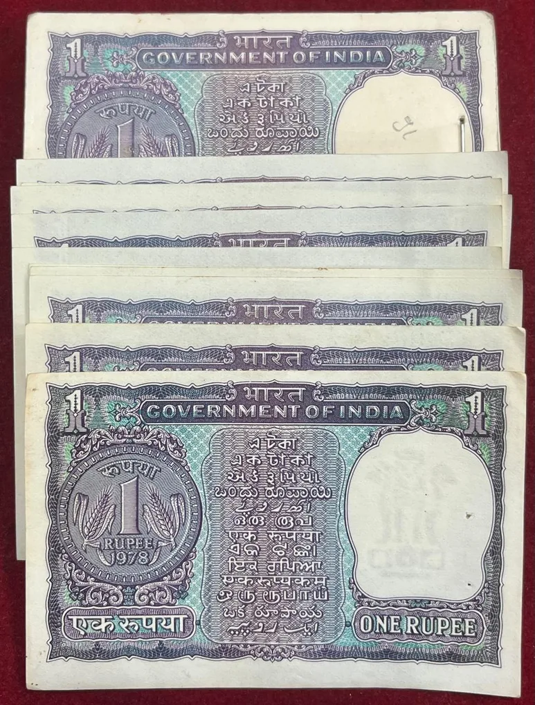 1 Rupees Big Note MIX Governor UNC 100 PCS LOTT #SKU-504
