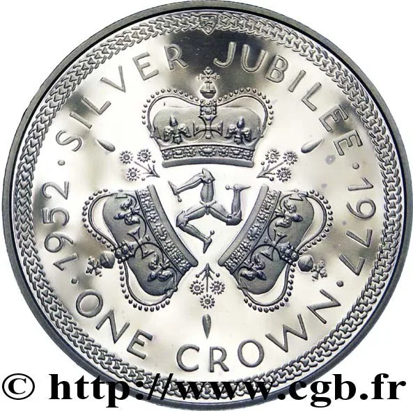 1 Crown Queen Elizabeth II Silver Jubilee Silver Issue Limited Issue