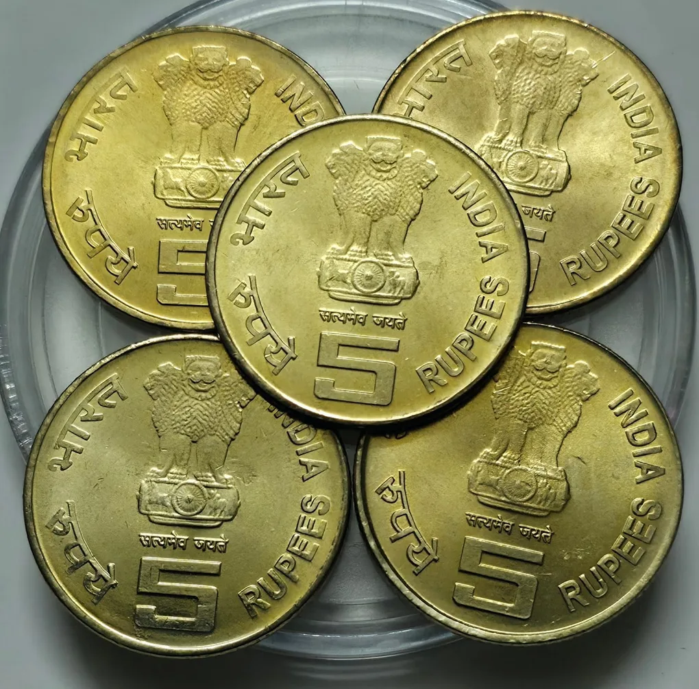 5 Rs 150 Years Of Income Tax Year Of Building India Mumbai Mint Coin