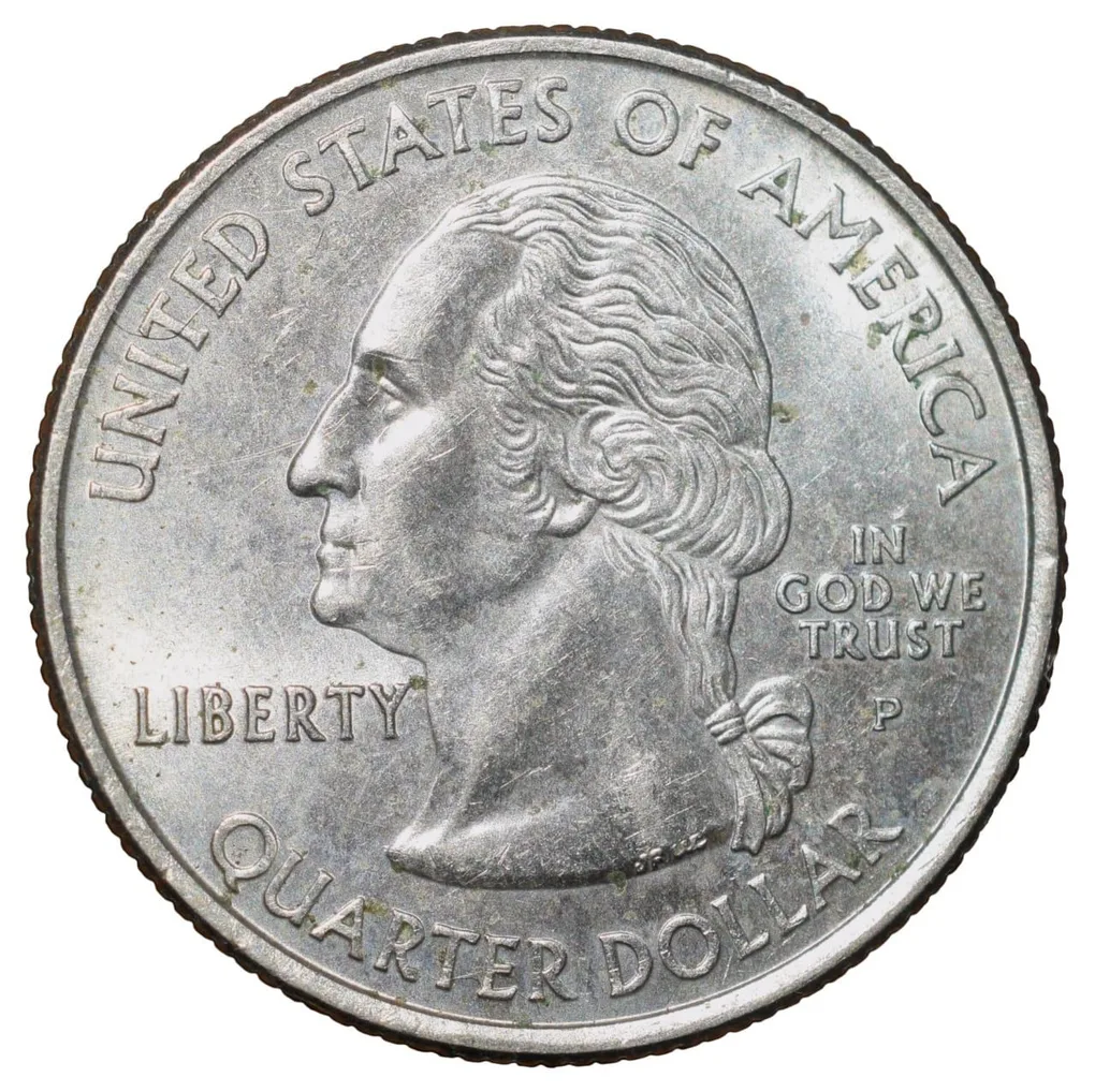 Nickel 1/4 Dollar of United States of America (AD 2008) Commemorative Issue 'Hawaii' About UNC Grade