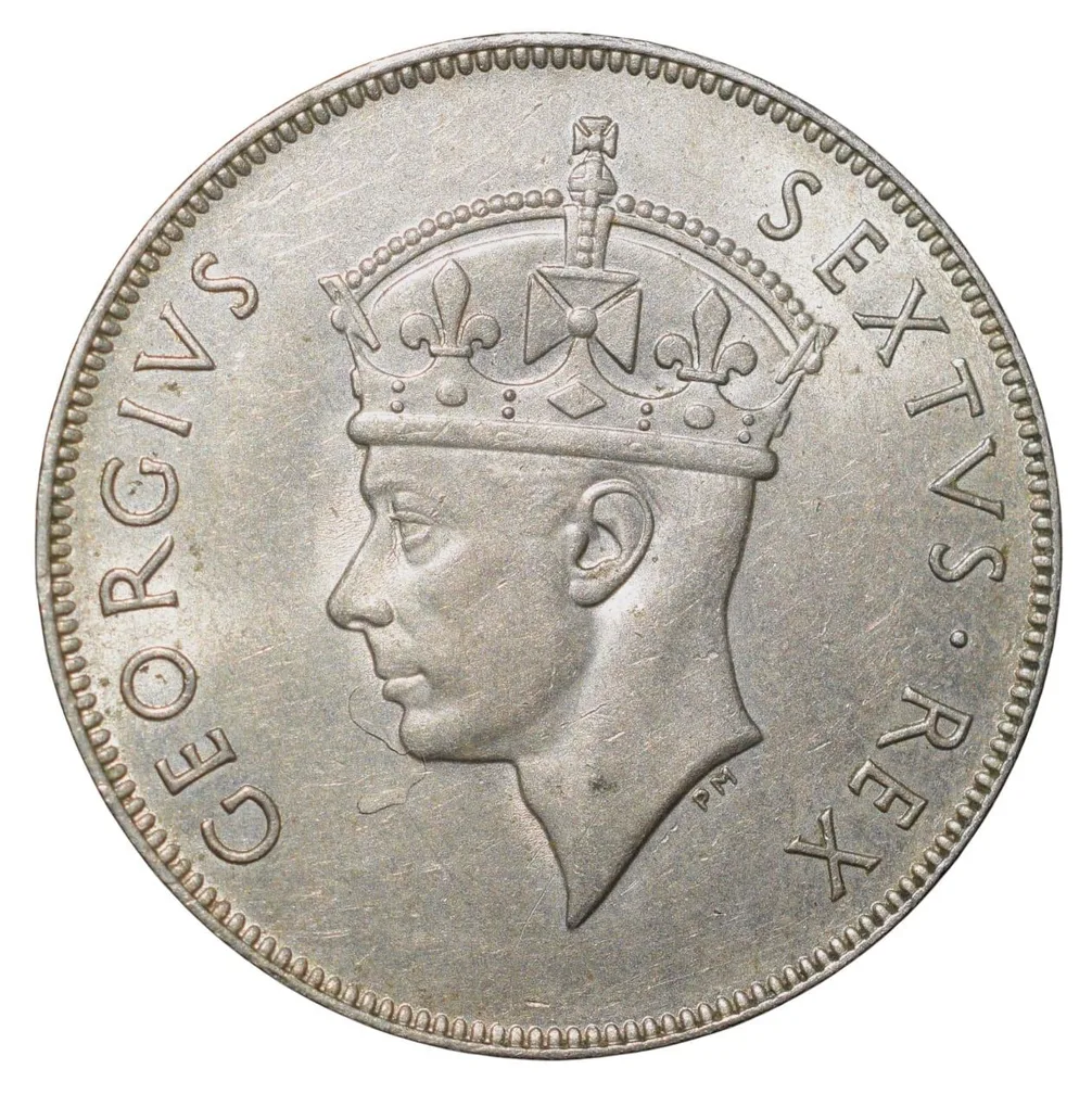 Copper-Nickel 1 Shilling of King George VI (AD 1950) of East Africa Beautiful Grade Rare
