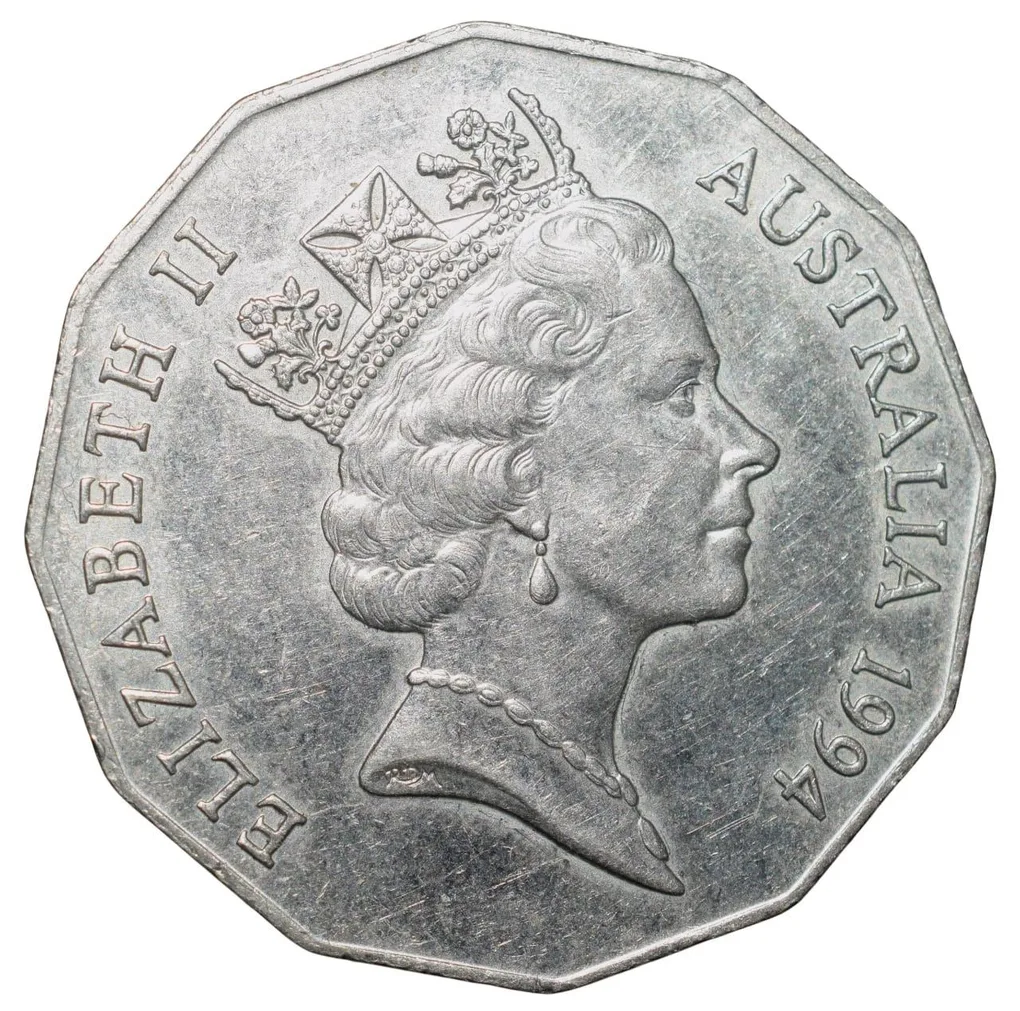 Copper-Nickel 50 Cents of Elizabeth II (AD 1994) of Australia Commemorative issue - International Year of the Family